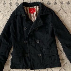 Black Lined Peacoat